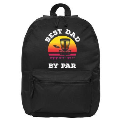 Best Dad By Par Disc Golf Frisbee Golf 16 in Basic Backpack