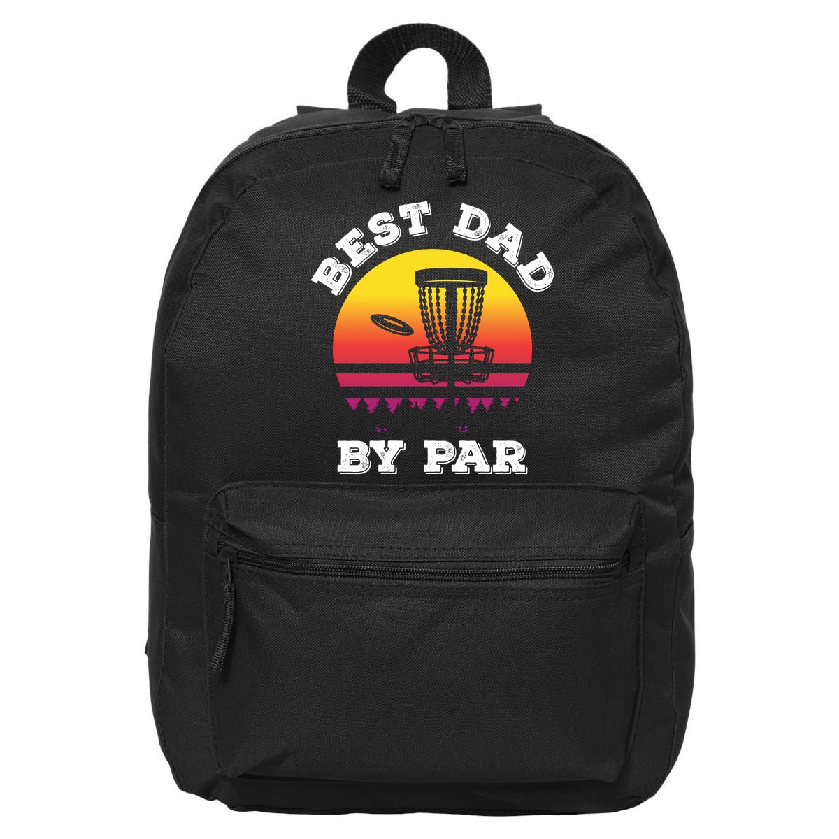Best Dad By Par Disc Golf Frisbee Golf 16 in Basic Backpack