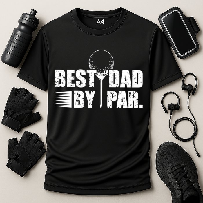 Best Dad By Par Cooling Performance Crew T-Shirt