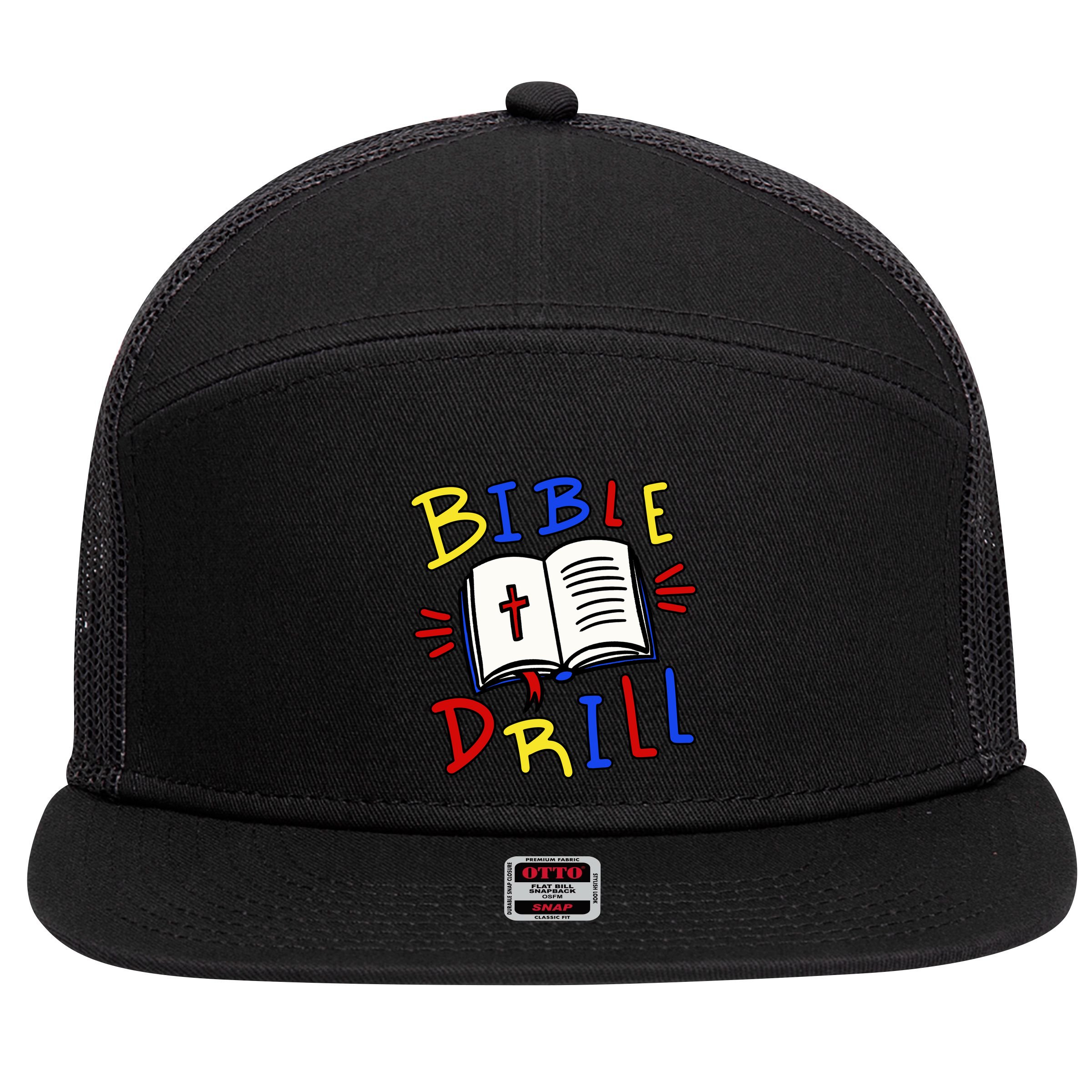 Bible Drill 7 Panel Mesh Trucker Snapback Hat