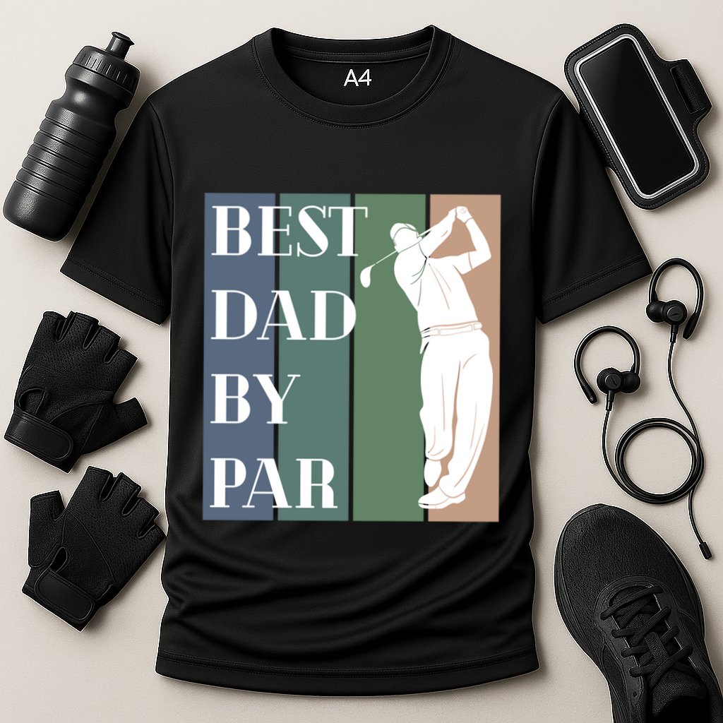 Best Dad By Par Golf Cute Gift Cooling Performance Crew T-Shirt