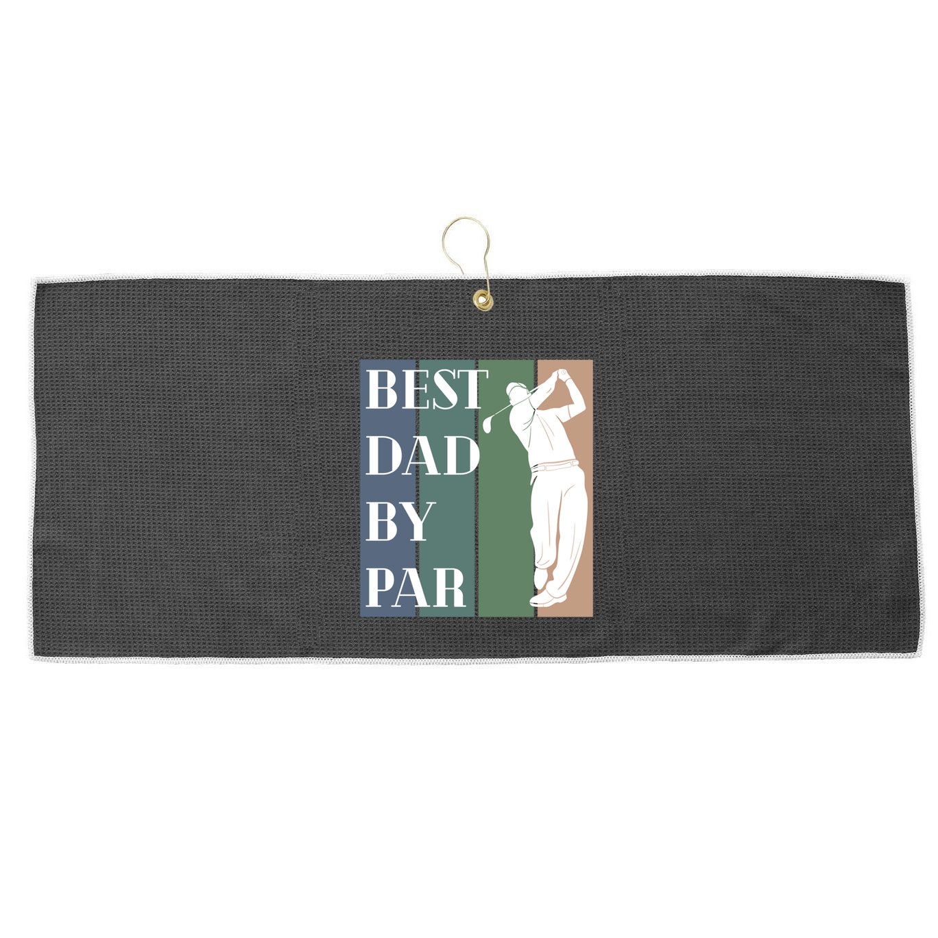 Best Dad By Par Golf Cute Gift Large Microfiber Waffle Golf Towel