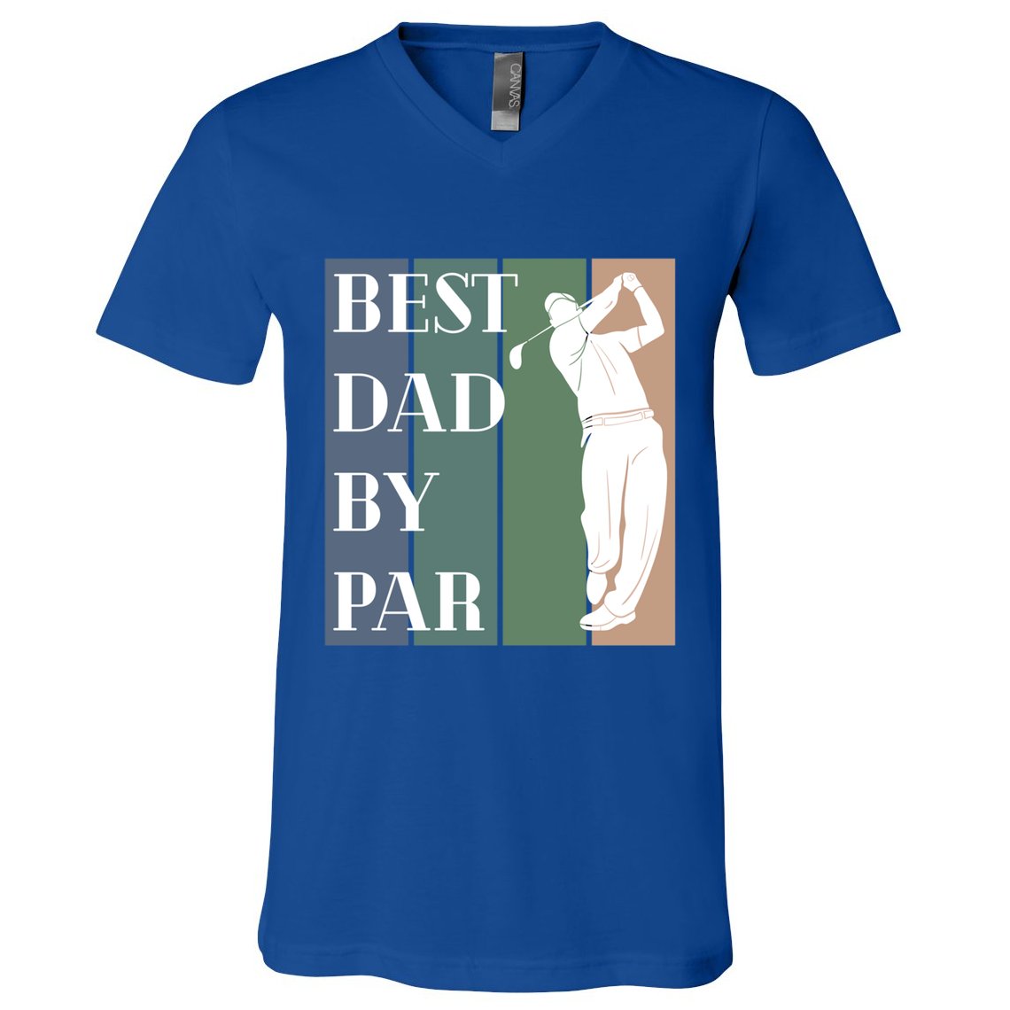 Best Dad By Par Golf Cute Gift V-Neck T-Shirt