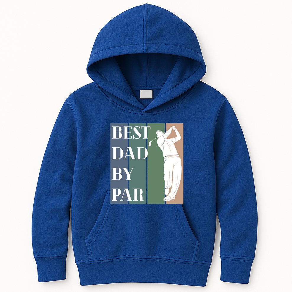Best Dad By Par Golf Cute Gift Kids Hoodie