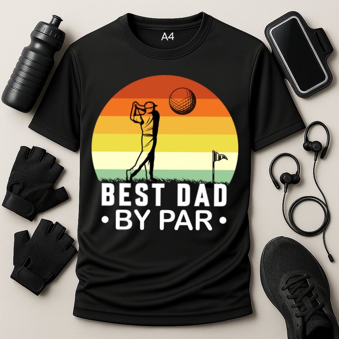 Best Dad By Par Golf T Cooling Performance Crew T-Shirt