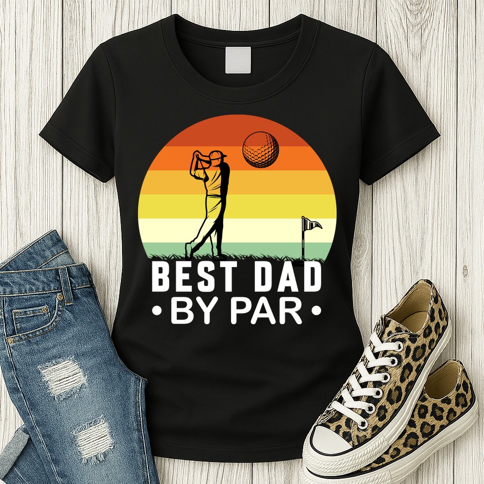 Best Dad By Par Golf T Womens T-Shirt