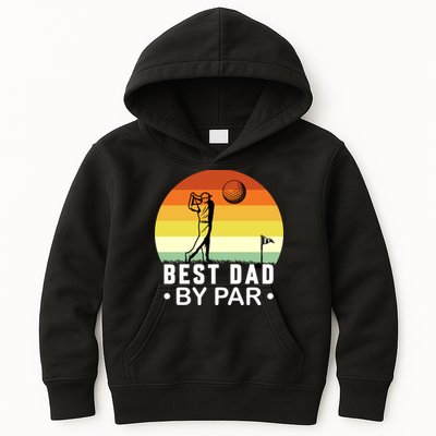 Best Dad By Par Golf T Kids Hoodie