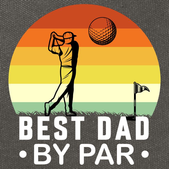 Best Dad By Par Golf T Cotton Canvas Backpack