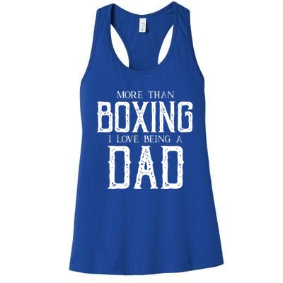 Boxing Dad Boxer Gift Fathers Day Gift Women's Racerback Tank