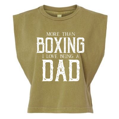 Boxing Dad Boxer Gift Fathers Day Gift Garment-Dyed Women's Muscle Tee