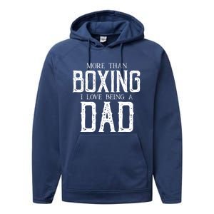 Boxing Dad Boxer Gift Fathers Day Gift Performance Fleece Hoodie