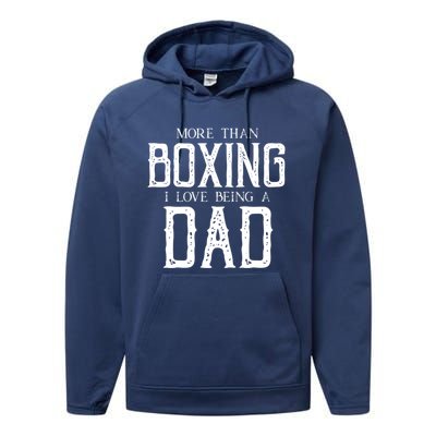 Boxing Dad Boxer Gift Fathers Day Gift Performance Fleece Hoodie