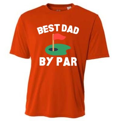 Best Dad By Par Golf Humor Father Gift Cooling Performance Crew T-Shirt