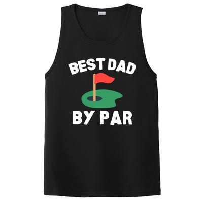 Best Dad By Par Golf Humor Father Gift PosiCharge Competitor Tank