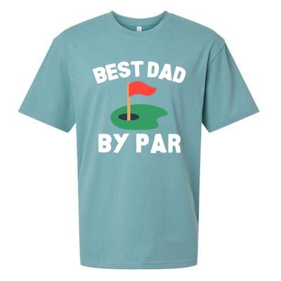 Best Dad By Par Golf Humor Father Gift Sueded Cloud Jersey T-Shirt