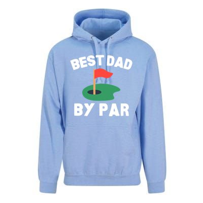 Best Dad By Par Golf Humor Father Gift Unisex Surf Hoodie