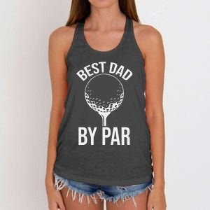 Best Dad By Par Women's Knotted Racerback Tank