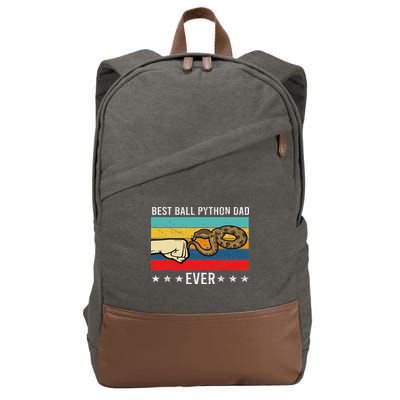 Beest Dad Ball Python Owner Gift Snake Lover Cotton Canvas Backpack