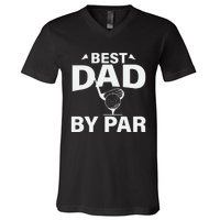 Best Dad By Par V-Neck T-Shirt