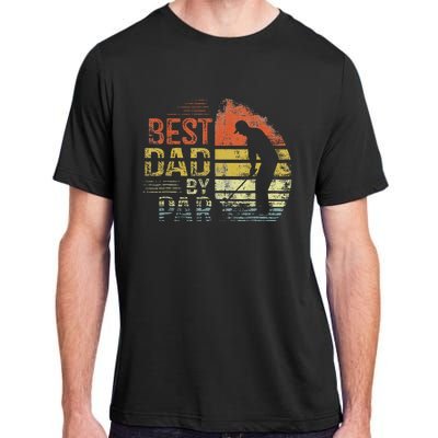 Best Dad By Par Retro Vintage Fathers Day Golf Lover Golfer Adult ChromaSoft Performance T-Shirt