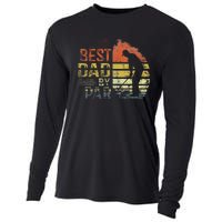 Best Dad By Par Retro Vintage Fathers Day Golf Lover Golfer Cooling Performance Long Sleeve Crew