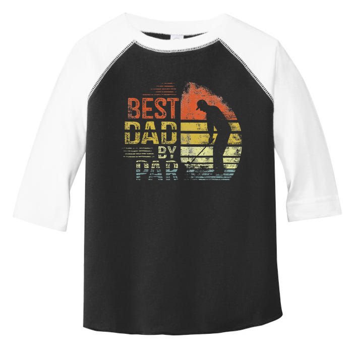 Best Dad By Par Retro Vintage Fathers Day Golf Lover Golfer Toddler Fine Jersey T-Shirt