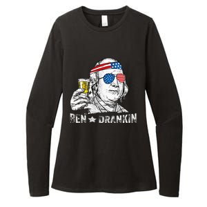 Ben Drankin Benjamin Franklin Drinking Womens CVC Long Sleeve Shirt