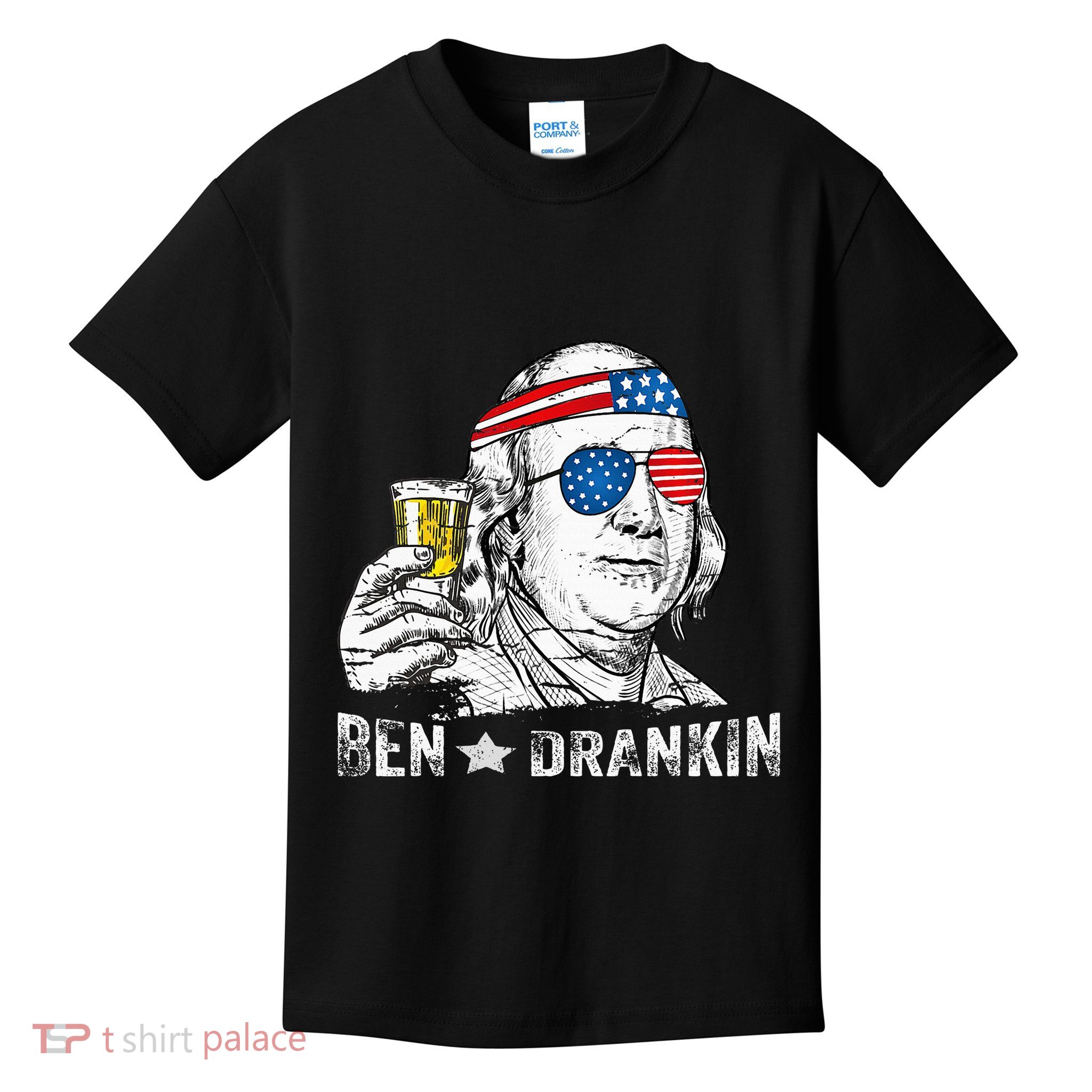 Ben Drankin Benjamin Franklin Drinking Kids T-Shirt