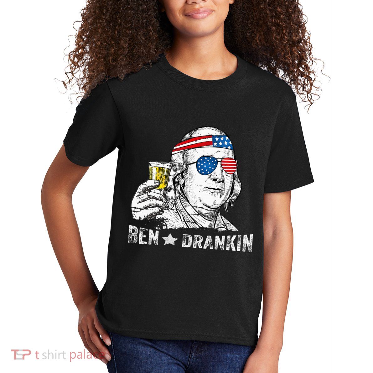 Ben Drankin Benjamin Franklin Drinking Kids T-Shirt