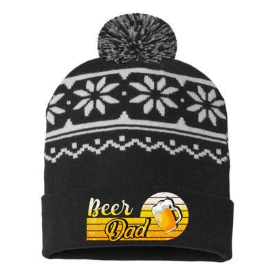 Beer Dad Birthday Holidays Father´s Day USA-Made Snowflake Beanie