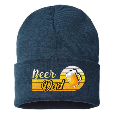 Beer Dad Birthday Holidays Father´s Day Sustainable Knit Beanie