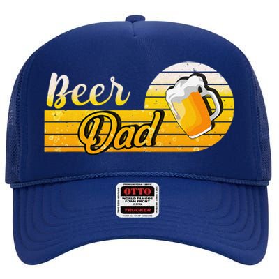 Beer Dad Birthday Holidays Father´s Day High Crown Mesh Back Trucker Hat