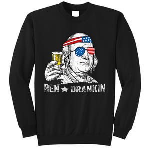 Ben Drankin Benjamin Franklin Drinking Beer 4th Of July Sweatshirt