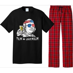 Ben Drankin Benjamin Franklin Drinking Beer 4th Of July Pajama Set