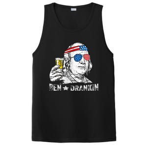 Ben Drankin Benjamin Franklin Drinking Beer 4th Of July PosiCharge Competitor Tank