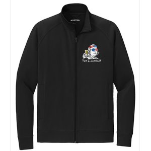 Ben Drankin Benjamin Franklin Drinking Beer 4th Of July Stretch Full-Zip Cadet Jacket