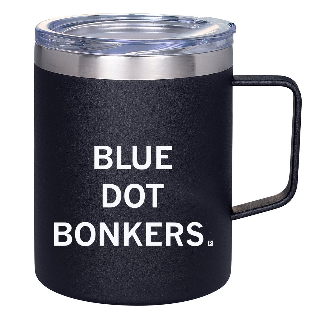 Blue Dot Bonkers 12oz Stainless Steel Coffee Mug