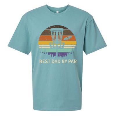 Best Dad By Par Disc Golf Meaningful Gift Funny Dad Papa Frisbee Golf Meaningful Sueded Cloud Jersey T-Shirt