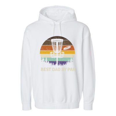 Best Dad By Par Disc Golf Meaningful Gift Funny Dad Papa Frisbee Golf Meaningful Garment-Dyed Fleece Hoodie