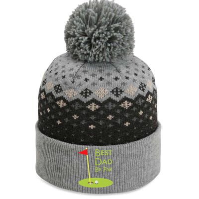 Best Dad By Par Golf Themed Design For Golfing Dad Golfer The Baniff Cuffed Pom Beanie