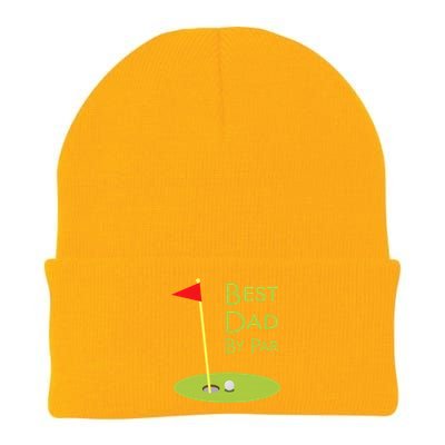 Best Dad By Par Golf Themed Design For Golfing Dad Golfer Knit Cap Winter Beanie