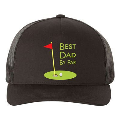 Best Dad By Par Golf Themed Design For Golfing Dad Golfer Yupoong Adult 5-Panel Trucker Hat