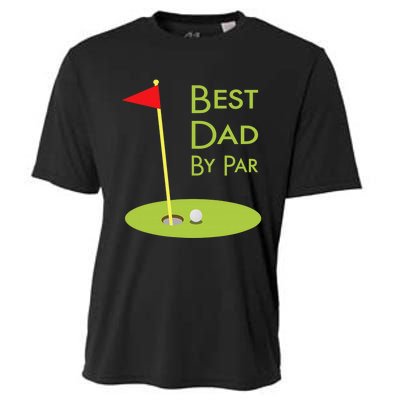 Best Dad By Par Golf Themed Design For Golfing Dad Golfer Cooling Performance Crew T-Shirt