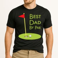 Best Dad By Par Golf Themed Design For Golfing Dad Golfer Cooling Performance Crew T-Shirt