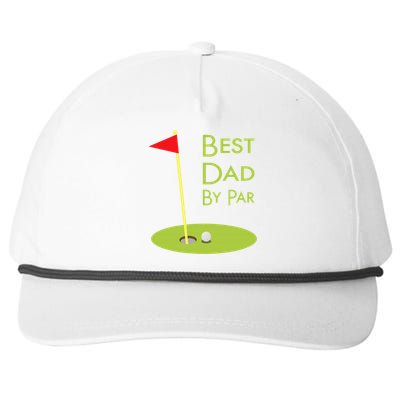 Best Dad By Par Golf Themed Design For Golfing Dad Golfer Snapback Five-Panel Rope Hat