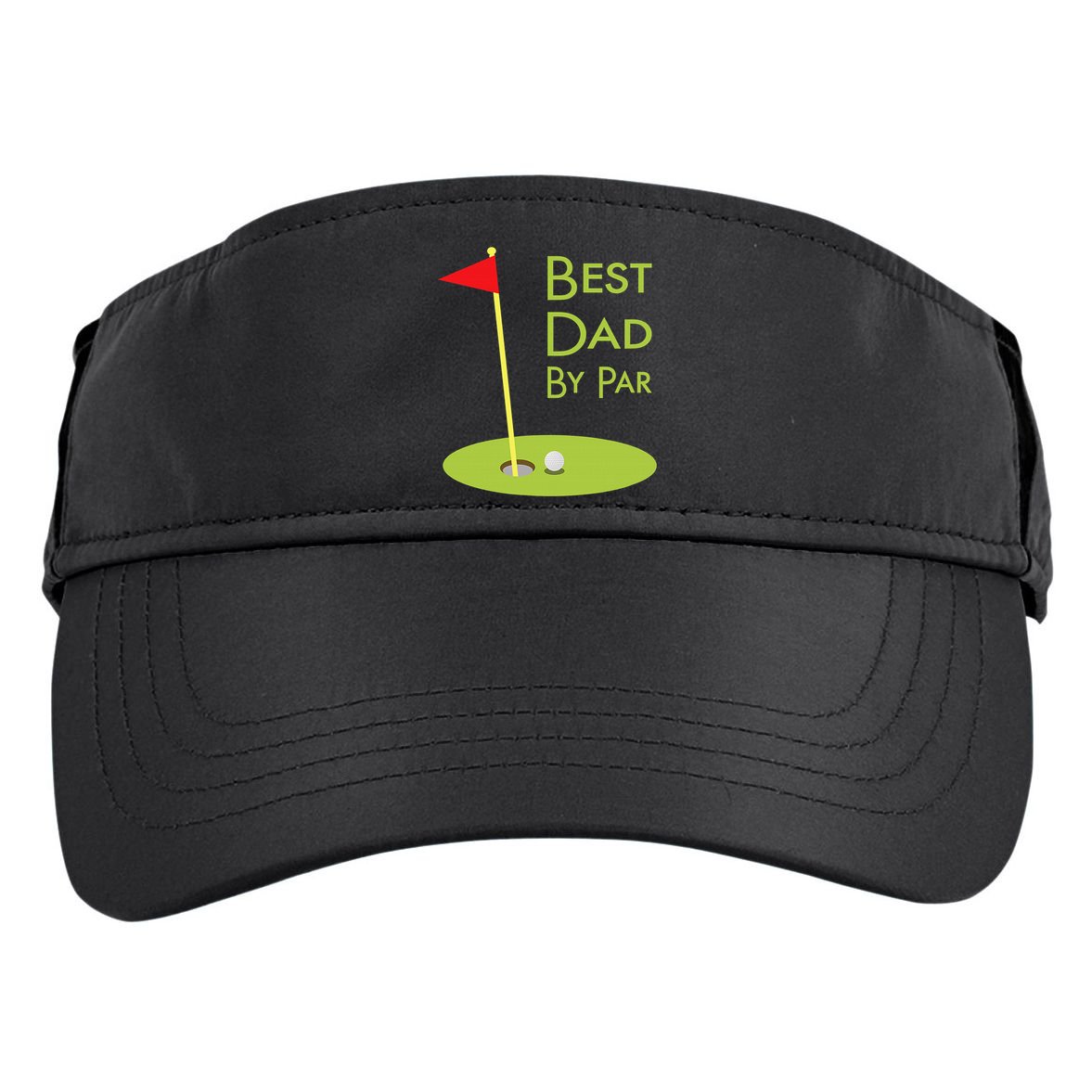 Best Dad By Par Golf Themed Design For Golfing Dad Golfer Adult Drive Performance Visor