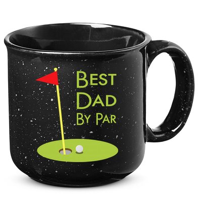 Best Dad By Par Golf Themed Design For Golfing Dad Golfer 15oz Campfire Ceramic Mug