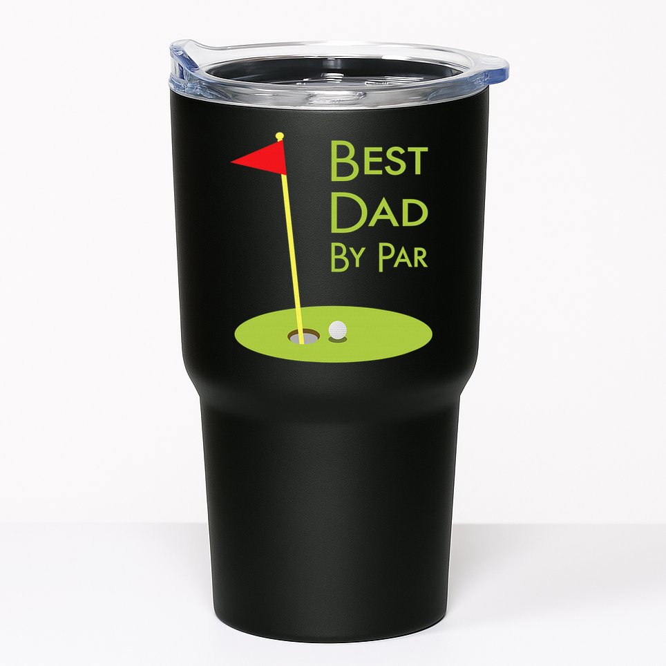 Best Dad By Par Golf Themed Design For Golfing Dad Golfer Tumbler