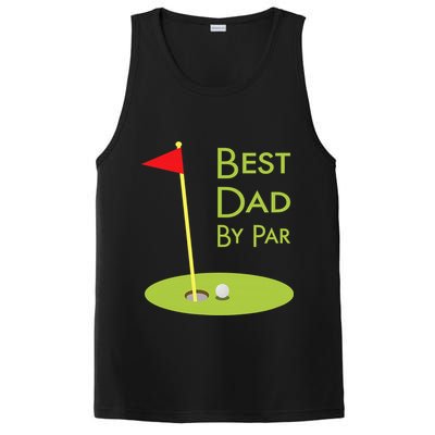Best Dad By Par Golf Themed Design For Golfing Dad Golfer PosiCharge Competitor Tank