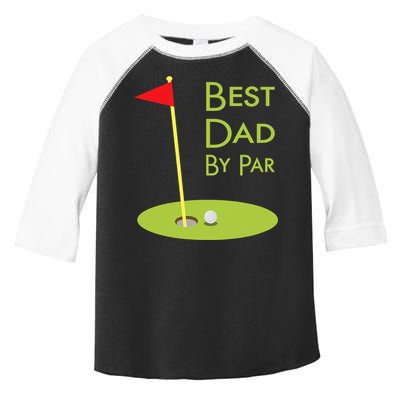 Best Dad By Par Golf Themed Design For Golfing Dad Golfer Toddler Fine Jersey T-Shirt